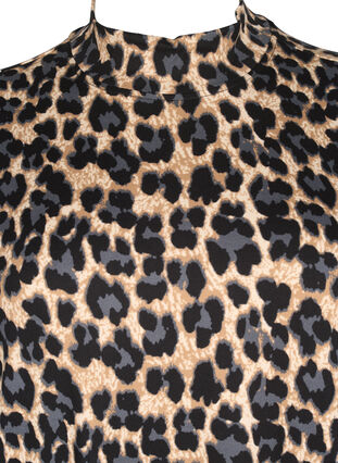 Zizzi FLASH - Robe à manches longues avec col roulé, Leopard Print, Packshot image number 2