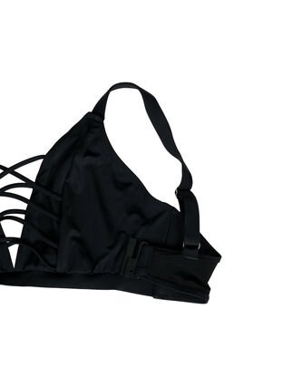 Zizzi Haut de bikini avec détail ficelle, Black, Packshot image number 3