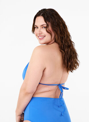 Zizzi Haut de bikini forme triangle de couleur unie, Nebulas Blue, Model image number 1