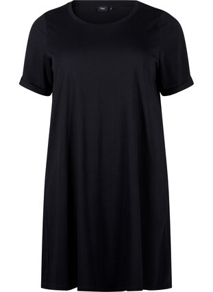 Zizzi Robe t-shirt en coton, Black, Packshot image number 0