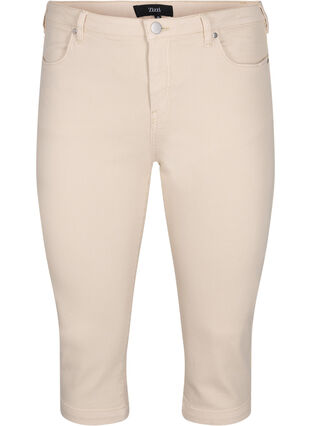 Zizzi Pantalon capri Emily ajusté, Oatmeal, Packshot image number 0