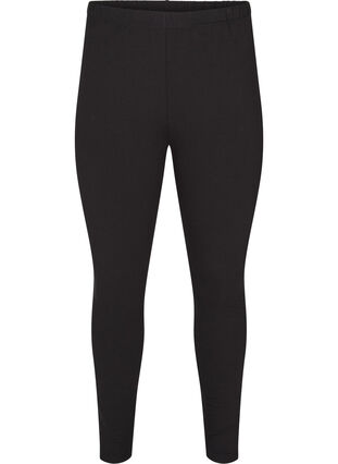 Zizzi Leggings en coton avec doublure, Black, Packshot image number 0