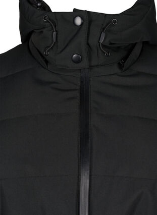 Zizzi Veste de ski avec capuche et ceinture, Black, Packshot image number 2