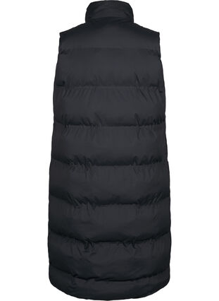 Zizzi Gilet long avec poches et fermeture éclair à double sens, Black, Packshot image number 1