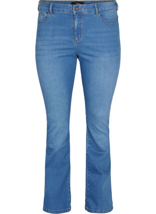 Zizzi Jeans bootcut Ellen à taille haute, Light blue, Packshot image number 0