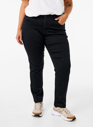 Zizzi  Emily jeans slim fit taille normale, Black, Model image number 2