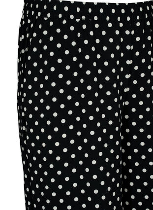 Zizzi Pantalon ample avec imprimé, Black Dot, Packshot image number 2