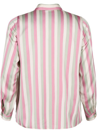 Zizzi Chemises en satin rayé, Rose Stripe, Packshot image number 1