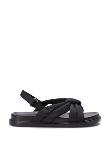 Zizzi Sandale pied large avec nœuds décoratifs, Black, Packshot image number 0