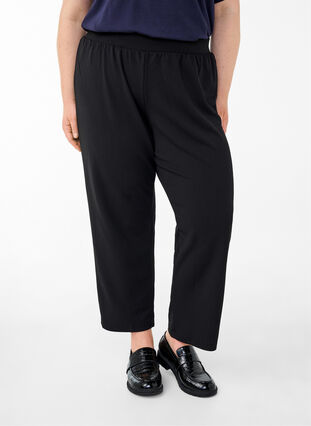 Zizzi FLASH - Pantalon à coupe droite, Black, Model image number 2