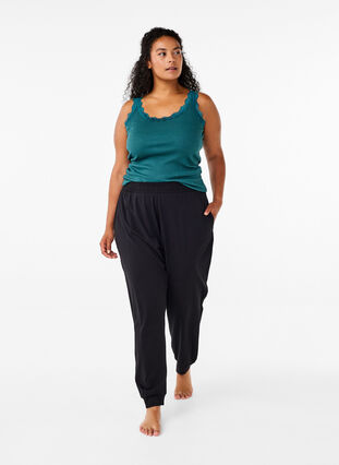 Zizzi Pyjama en coton, Black, Model image number 0