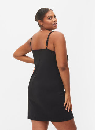 Zizzi Robe bodycon avec détail neige, Black, Model image number 1