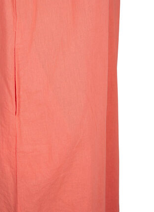 Zizzi Robe sans manches en mélange de coton avec du lin, Living Coral, Packshot image number 3