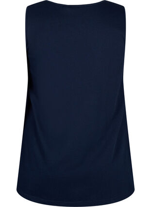 Zizzi Top en coton avec forme en A, Navy B. W. Summer, Packshot image number 1