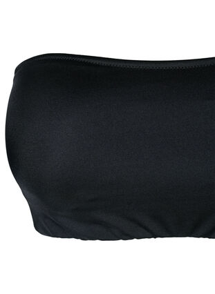 Zizzi Haut de bikini bandeau de couleur unie, Black, Packshot image number 2