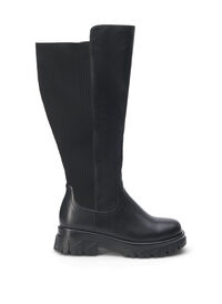 Large - Bottes hautes avec élastique et fermeture éclair