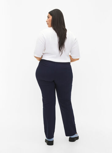 Zizzi Pantalon classique en viscose mélangée, Night Sky, Model image number 1