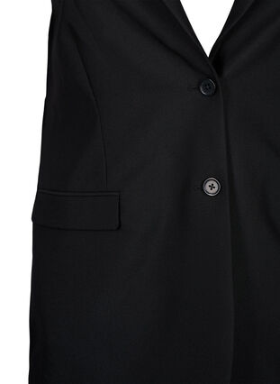 Zizzi Gilet avec col et poches, Black, Packshot image number 2