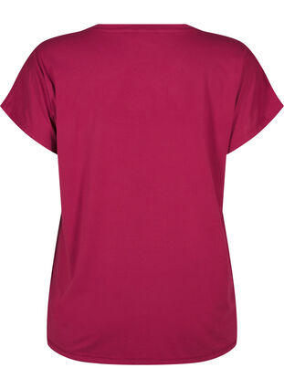 Zizzi T-shirt de sport uni, Anemone, Packshot image number 1