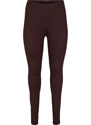 Zizzi Leggings basiques en viscose, Coffee Bean, Packshot image number 0