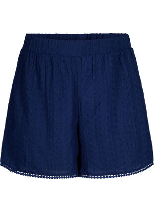 Zizzi Shorts à motif texturé, Medieval Blue, Packshot image number 0