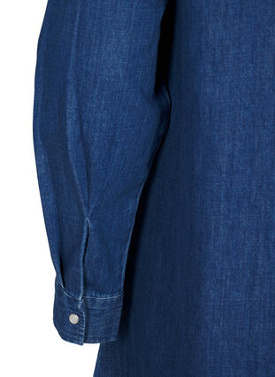 Zizzi Robe en jean avec boutons, Medium Blue Denim, Packshot image number 3