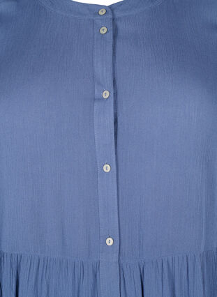 Zizzi Robe à manches courtes en viscose avec forme en A, Moonlight Blue, Packshot image number 2