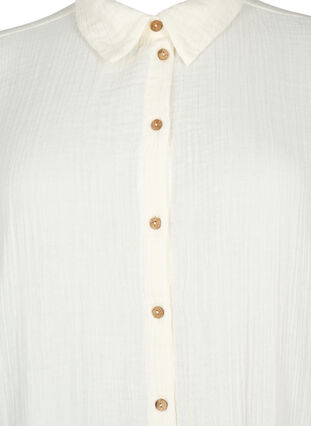 Zizzi Chemise à manches courtes avec boutons, Off-White, Packshot image number 2