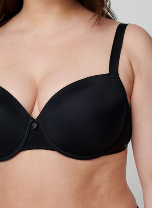 Zizzi Soutien-gorge moulé avec résille, Black, Model image number 2