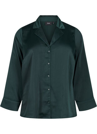 Zizzi Chemise de nuit en satin, Scarab, Packshot image number 0