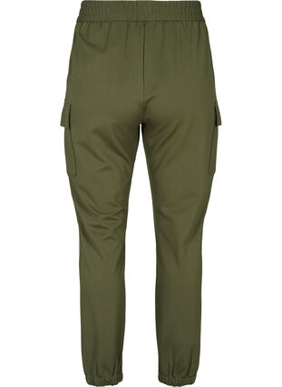 Zizzi Pantalon cargo avec taille élastique, Forest Night, Packshot image number 1