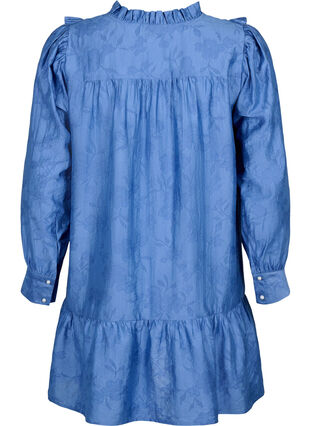 Zizzi Robe à volants en lyocell (TENCEL™), Colony Blue, Packshot image number 1