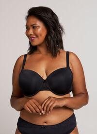 Soutien-gorge moulé avec maille, Black, Model