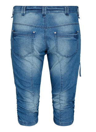 Zizzi Jean capri coupe slim avec poches, Light blue denim, Packshot image number 1