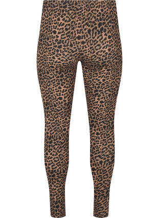 Zizzi Leggings en viscose à imprimé léopard, DARK LEO AOP, Packshot image number 1