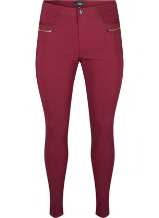 Zizzi Pantalon moulant avec détails de fermetures éclairs , Port Royal, Packshot image number 0