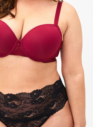 Zizzi Soutien-gorge moulé avec résille, Rhododendron, Model image number 2