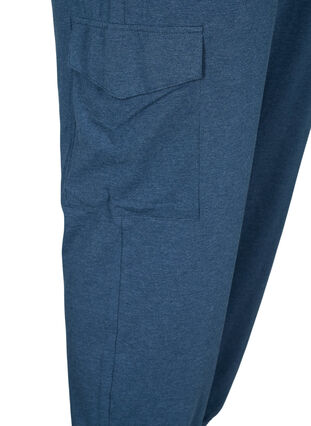 Zizzi Pantalon de jogging avec poches cargo, Insignia Blue Mel. , Packshot image number 3