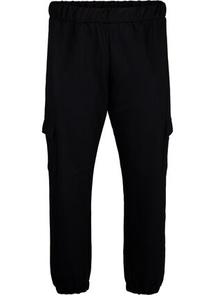Zizzi Pantalon de survêtement avec poches cargo, Black, Packshot image number 0