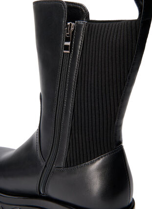 Zizzi Large - Bottes courtes avec élastique, Black, Packshot image number 4