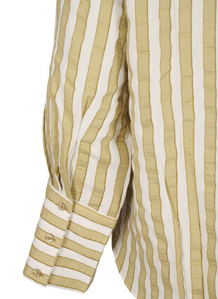 Zizzi Chemise ample à rayures, Thyme w. Sand Stripe, Packshot image number 4