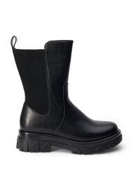 Large - Bottes courtes avec élastique, Black, Packshot