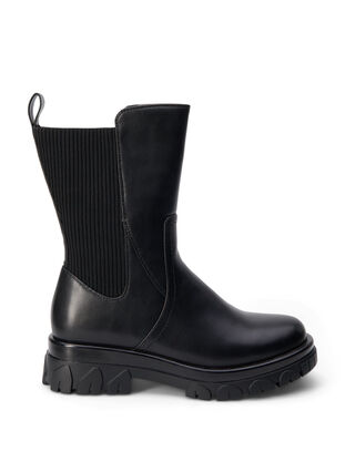 Zizzi Large - Bottes courtes avec élastique, Black, Packshot image number 0