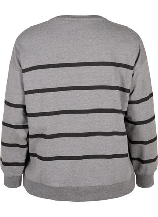 Zizzi Sweat-shirt à rayures, MGM w. Black Stripe, Packshot image number 1