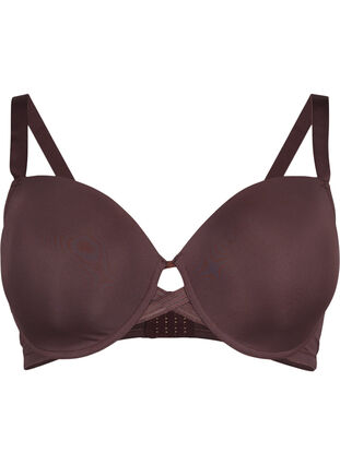 Zizzi Soutien-gorge moulé avec détail en forme de croix, Chicory Coffee, Packshot image number 0