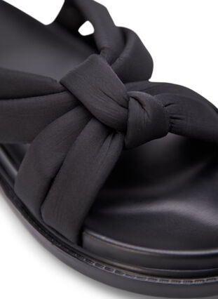 Zizzi Sandale pied large avec nœuds décoratifs, Black, Packshot image number 3