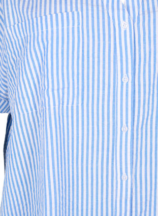 Zizzi Chemise rayée avec poches de poitrine, Light Blue Stripe , Packshot image number 2
