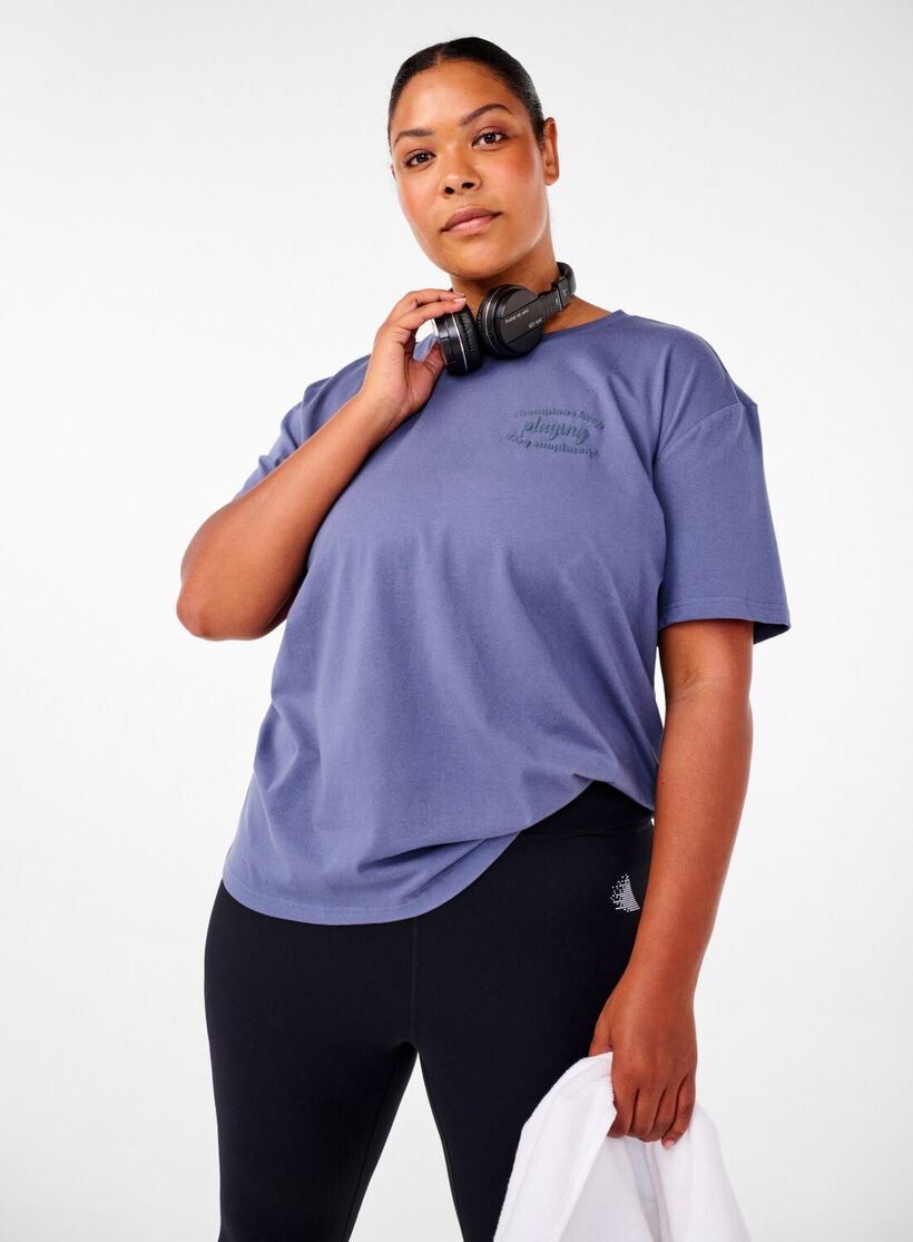 Zizzi T-shirt sportif en coton biologique, , Model, 1