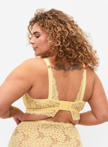 Zizzi Bralette avec détail de cordon et rembourrage doux, Pale Banana ASS, Model image number 1