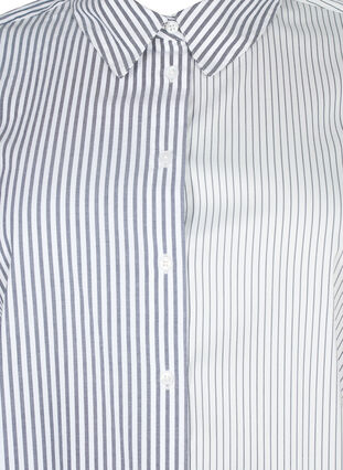 Zizzi Chemise à manches longues avec rayures, Lava Smoke Stripe, Packshot image number 2